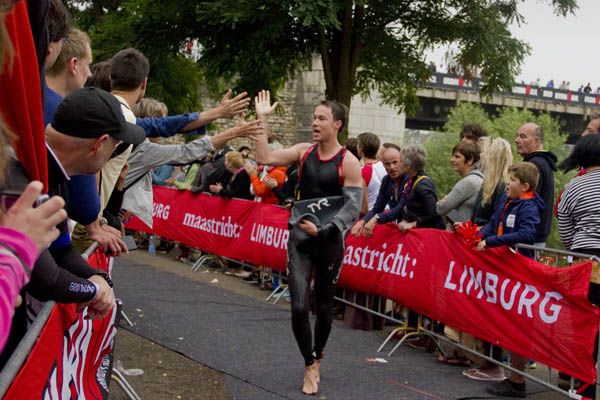 Ironman Maastricht wissel zwemmen fietsen